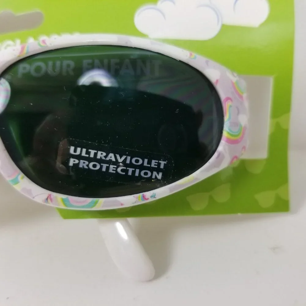 Unicorn rainbow sunglasses for kids with UV protection